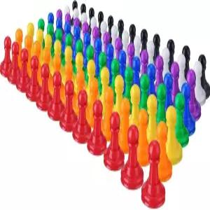 헤스티야 96개 보드 게임 피스 체스 부품용 다색 플라스틱 폰 1인치 테이블탑 마커 예술 및 공예품