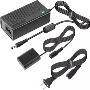 Kimaru NP-FZ100 Dummy Battery AC Power Supply Adapter Kit for Sony Alpha A6600 A6700 ZV-E1 FX3 A7CII