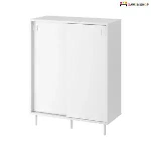 이케아 MACKAPAR 미닫이 도어가 있는 신발장/수납장