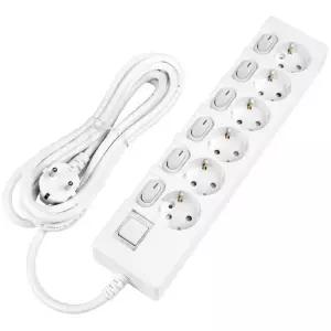 스윗홈 멀티탭 납작 국산 안전 접지 과부하차단 개별 스위치 6구 3m 멀티 콘센트