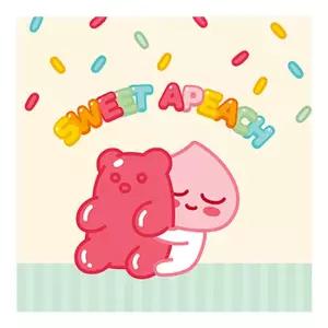 카카오프렌즈 젤리 어피치 보석십자수 캔버스 25x25cm