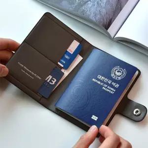 가죽 안티스키밍 여권케이스 1P 여행용 지갑 커버 nsB6+5Cun