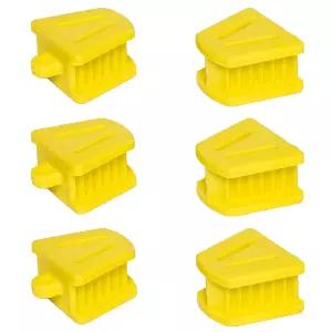 스몰 옐로우 덴탈 바이트 블록 - 어린이용 오토클레이브 실리콘 마우스 소품 소아 뺨 리트랙터 및 오프너