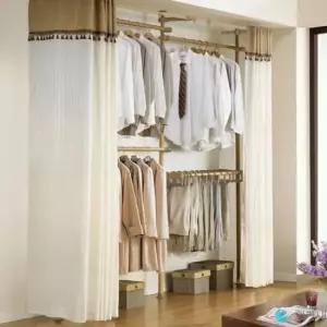 철제행거 커튼 옷걸이 수납 드레스룸 시스템 스텐드 조립식행거