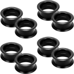 펙스베이우 6G-50mm 두꺼운 검은색 실리콘 이어 게이지 터널 고무 플러그 더블 플레어 유연한 귀걸이 여성