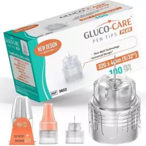 글루코케어 펜 팁 32G x 4mm 유니버설 핏 100/bx 플랫 하우징 베이스 디자인