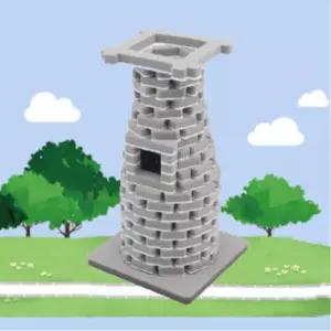 4인세트 미니벽돌 첨성대 만들기 별자리관찰 천문대 조립활동 문화재 방과후 돌봄