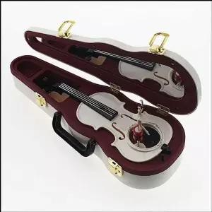 [골드스마일]무빙 오르골 바이올린 위의 발레리나 우드오르골 수동오르골