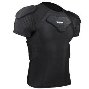 축구 야구 소프트볼 럭비 농구용 DGXINJUN 남성 패딩 가슴 갈비 보호대 조끼 4패드 셔츠