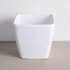 플라워트리 화이트아크릴 대형화분 28X25cm 조화 꽃꽂이 인테리어