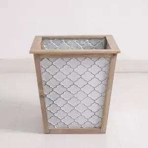 [아트박스]/플라워트리 엔틱우드패턴 대형화분 32x33cm 조화 인테리어 장식