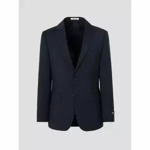 (로가디스) [SMART PLUS] MARZOTTO 울 스트레치 솔리드 레귤러 핏 수트 재킷 - 네이비 RX6201P04R