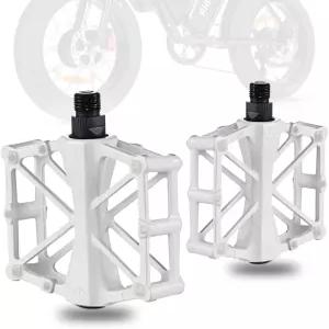 리드스타 Q20과 호환되는 화이트 페달 전기 자전거용 미끄럼 방지 핀이 있는 알루미늄 경량 플랫폼 내구성