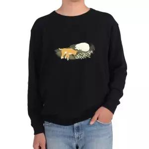 기모맨투맨 낮잠자는 강아지 자연 흰둥이 누렁이 반려견그림