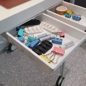 붙이는 책상밑 히든 서랍 중형 화이트