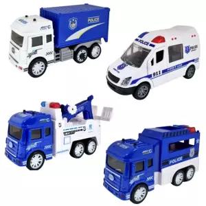 삐뽀삐뽀 경찰차 4종세트어린이날선물 남아장난감 남아자동차 트럭 폴리스카 단체 판촉물 완구 작동