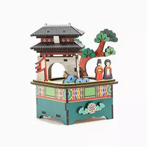 우리나라 나무 오르골 숭례문 만들기 키트 단품 외국인선물 모형