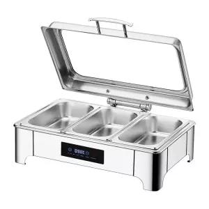 차핑디쉬 뷔페그릇 음식 정사각 용기 A. 워머 6리터 6L 보온 원형 호텔