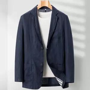 캐주얼 자켓 재킷 마 여름 얇은 블레이저 남자 남성 린넨 리넨 정장 봄/여름용 루즈핏 빅사이즈