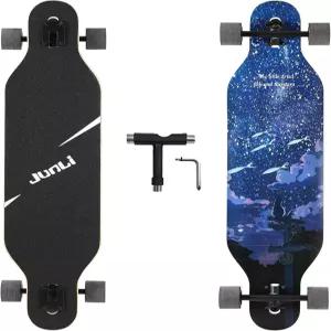 준리 41인치 프리라이드 스케이트보드 롱보드 - 순항 조각 프리스타일 및 활강을 위한 완벽한 크루저