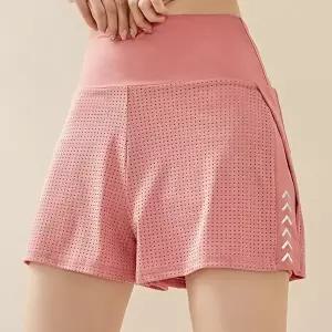 여성 요가 치마바지 메쉬 하이웨이스트 반바지 여름 (HSJ-WFGFIPI