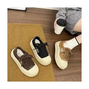 여자 하이탑 리얼가죽 통굽 키높이 가을 캐주얼 플랫슈즈 라이트슈즈 원픽3