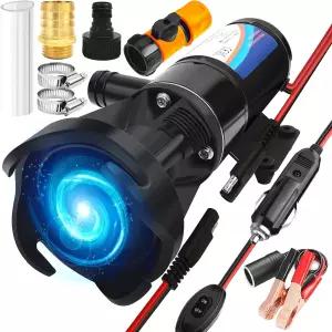 해양 캠핑 주방 욕실을 위한 12V 12GPM RV용 맥세레이터 퀵 릴리스 정원 호스 배출구가 있는 하수 펌프