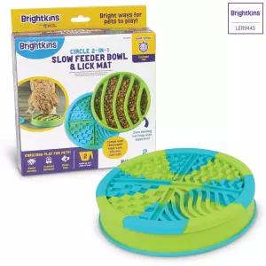 브라이트킨즈 투인원 슬로우식기 애플샤베트 LER9445강아지밥그릇 훈련용품 교육 사료통 장난감 반려견
