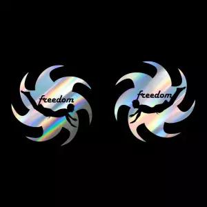 자동차 075 프리덤 포인트스티커 2개1세트특이한 인테리어 꾸미기 재미있는 레터링 익스 튜닝 차량 주유구