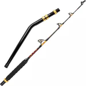 구부러졌지만 낚싯대 소금물 해상 및 대형 낚시를 위한 회전 팁이 있는 BETTER 리더 심해 80-130파운드