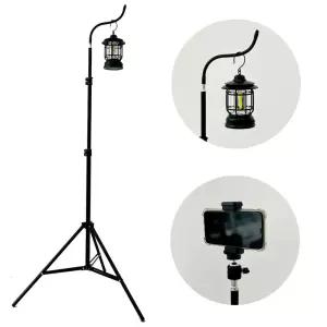 랜턴걸이 캠핑 스탠드 삼각대 셀카봉 파이드라이버텐트 용품 장비 턴행거 조명 조명랙 턴거치대 폰삼각대