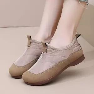 여성 겨울 털 안감 퍼 슈즈 신발 패딩방한화 부츠스니커즈 슬립온 여자앵클