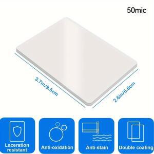 2.6x3.7인치 100팩 라미네이팅 시트 열 파우치 50mic 두께 필름