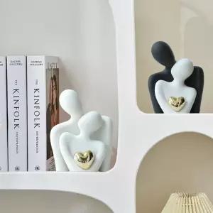 장식소품 인테리어 장식품 하트 커플 조각상 M13021실내 세트 신혼집 집들이선물 탁상 미니