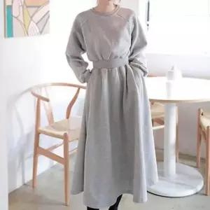 [옷은날개] 허리밴딩 롱원피스 플레어 스커트 편한원피스