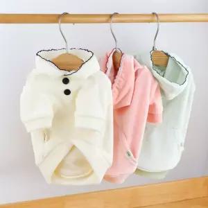 코코아허니 915G 투버튼 벨벳 후드반려견옷 애티 후드 강아지 셔츠 애완