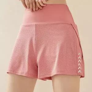 여성 여름 하이웨이스트 요가 치마바지 반바지 메쉬 (HSJ-WFAAAA2