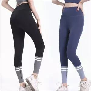 여자 배색 하이웨이스트 운동복 레깅스 3컬러 운동복 하의 (HSJ-WFK1...