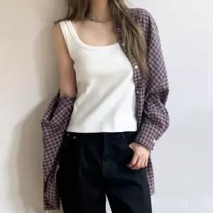 /옷자락 여자 기본 골지 코튼 레이어드 나시