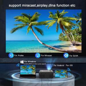 상업용 호환 사무실 홈 시네마 휴대용 스마트 야외용 LED 풀 HD 이동식 프로젝트 YT300 미니 프로젝터