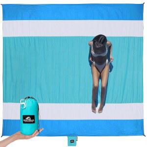 선 닌자 모래 방지 비치 담요 - 없는 매트, 가볍고 빠른 드라이 필수품, 여행 가방 포함, 자이언트 담요(10피트 x 9인치)로 야외, 피크닉, 캠핑 및 여행에 적합합니다