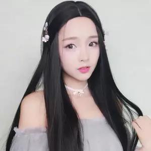 [셀러에이드]긴머리 자연스러운 연출 통 생머리 가발 (망포함)