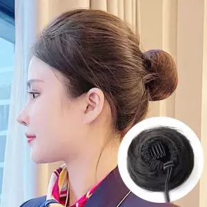 [셀러에이드]승무원 하이번 당고머리 가발 한복 올림머리