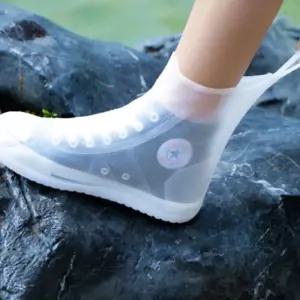 실리콘 방수 덧신 신발 우비 커버 비올때 보호 슈즈 방수화 장마 여행용 휴대용 장화 반투명 용품 미끄럼방