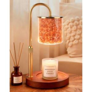 히말라야 핑크 소금이 들어간 아르비손 캔들 워머 램프, 병 캔들을 위한 타이머 및 디밍 가능한 워머, 여성 엄마를 생일 선물, 하우스 워밍 가정 장식을 램프