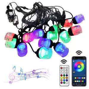 스마트 컬러 파티용 줄조명 14구 깔롱등 스트링 13m