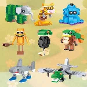 이탈리안 브레인봇 블럭 8종 1세트나노 놀이 창의교구 단체블록 남아선물 어린이 조립 브레인 미니