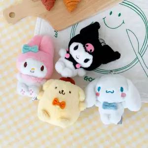 산리오 뽀송 가방 고리 인형 4종 택1키링 키링 홀더 열쇠 디자인링