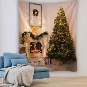 크리스마스 벽화현수막 그린트리 대형 150x130 파티장식 걸이 인테리어 데코 소품 용품 장식