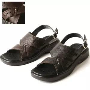 남성샌들 천연가죽샌들 옆바느질샌들 지압샌들 VA3801